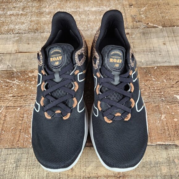 New Balance Fresh Foam ROAV v2 Women Sz 8 D Wide Black Leopard Print Athletic - Picture 9 of 10
